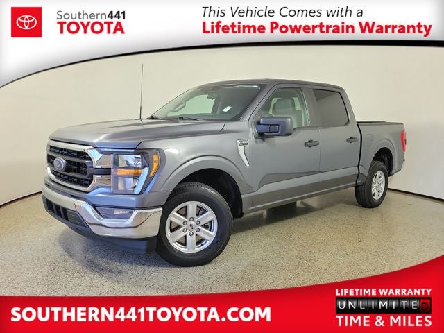2023 Ford F-150 XLT in Avalanche Gray — front three-quarter view