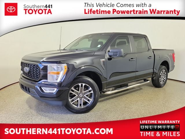 2022 Ford F-150 XL in Agate Black Metallic — front three-quarter view