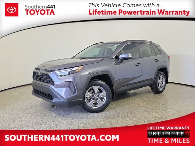 2024 Toyota RAV4 XLE in Magnetic Gray Metallic — front three-quarter view