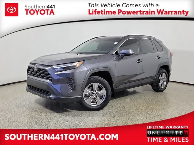 2024 Toyota RAV4 XLE in Magnetic Gray Metallic — front three-quarter view