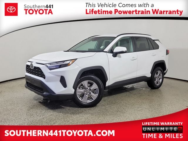 2025 Toyota RAV4 XLE in Ice Cap — front three-quarter view