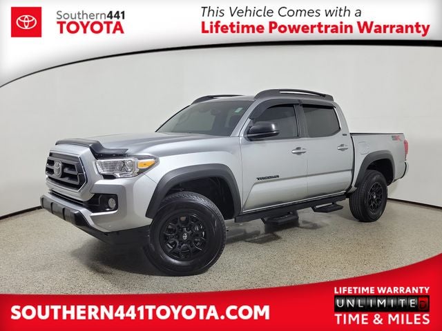 2023 Toyota Tacoma TRD Sport V6 in Celestial Silver Metallic — front three-quarter view