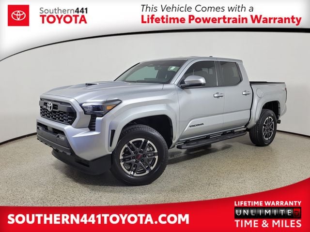2024 Toyota Tacoma TRD Sport in Celestial Silver Metallic — front three-quarter view