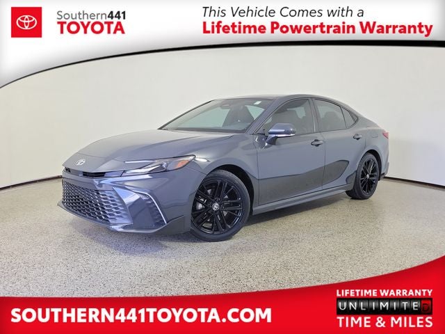 2025 Toyota Camry SE in Underground — front three-quarter view