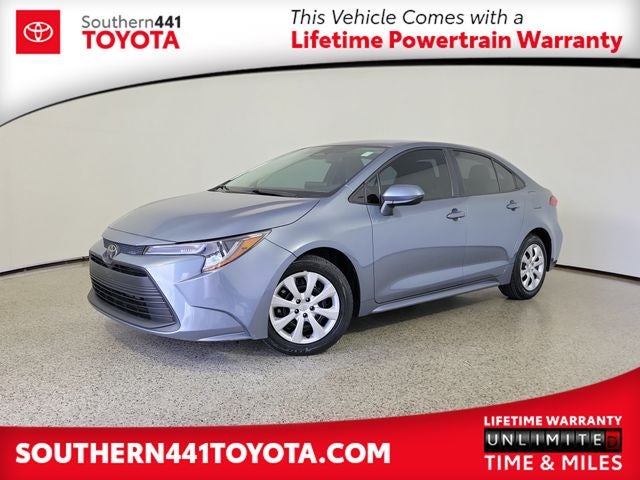 2024 Toyota Corolla LE in Celestite — front three-quarter view