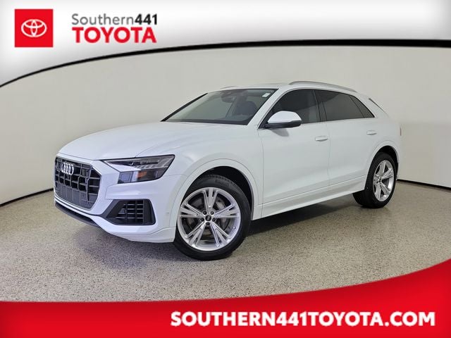 2023 Audi Q8 55 Premium Plus quattro in Carrara White — front three-quarter view