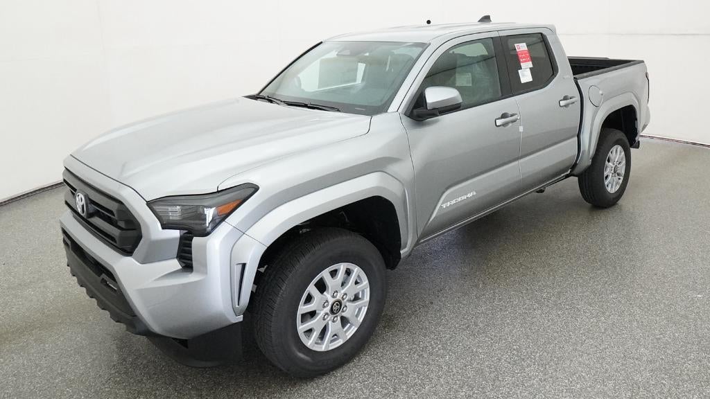 2026 Toyota Tacoma SR5 in Celestial Silver Metallic — front three-quarter view