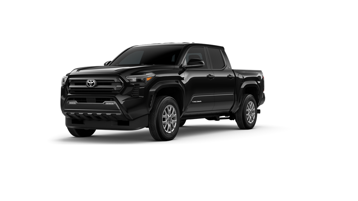 2026 Toyota Tacoma SR5 in Black — front three-quarter view