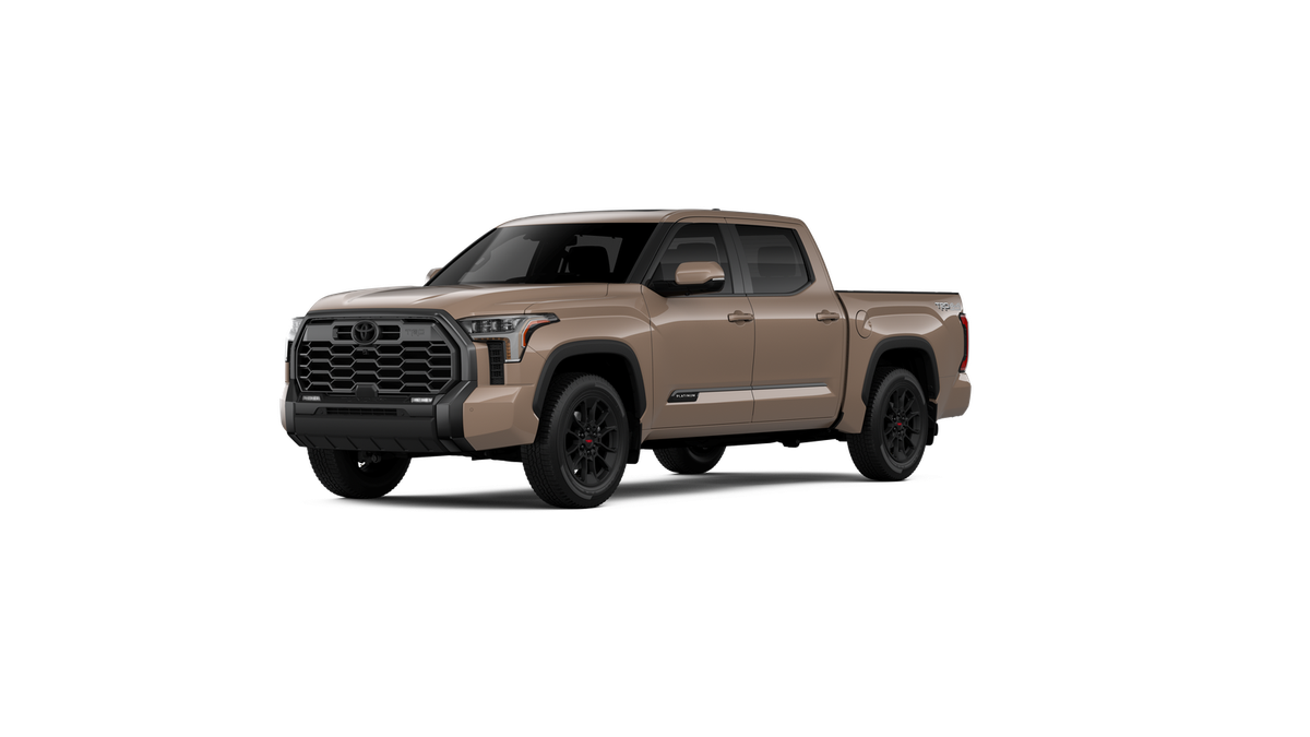2026 Toyota Tundra Platinum in Mudbath — front three-quarter view