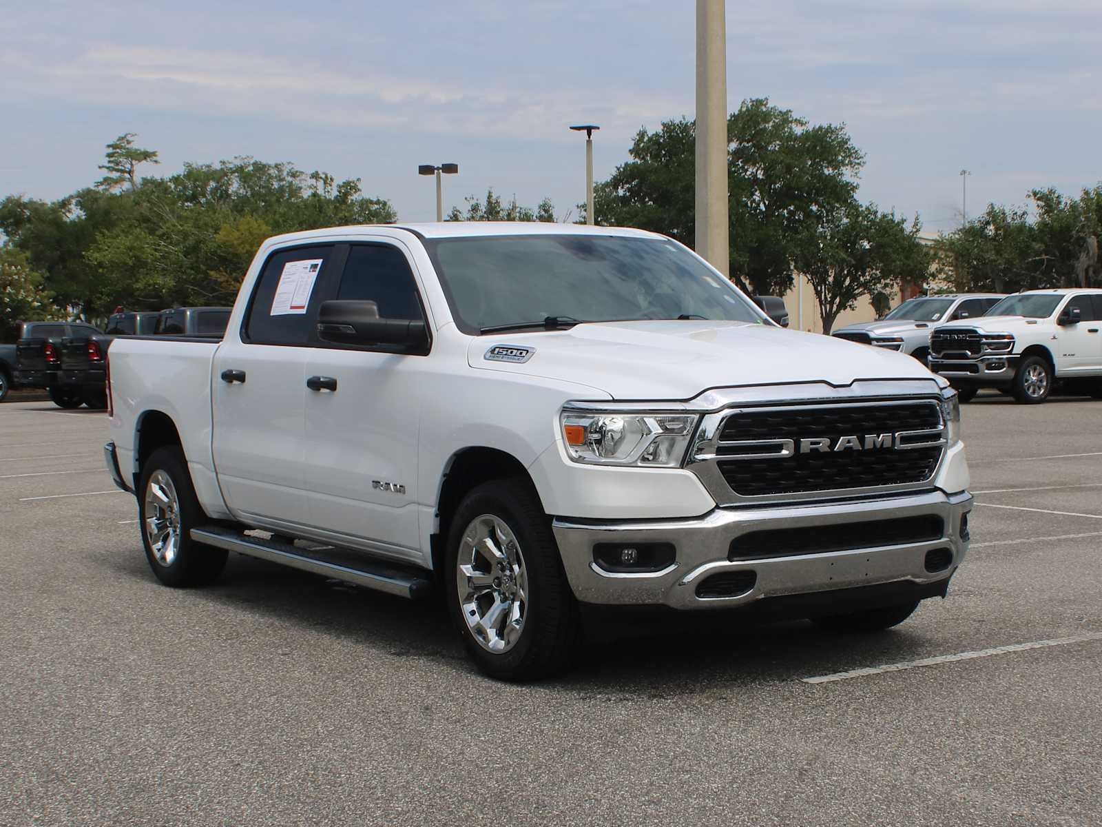 2023 RAM 1500 Big Horn in Bright White Clearcoat — front three-quarter view