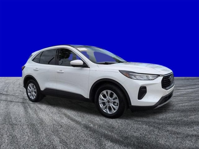 2023 Ford Escape Active in White Metallic — front three-quarter view