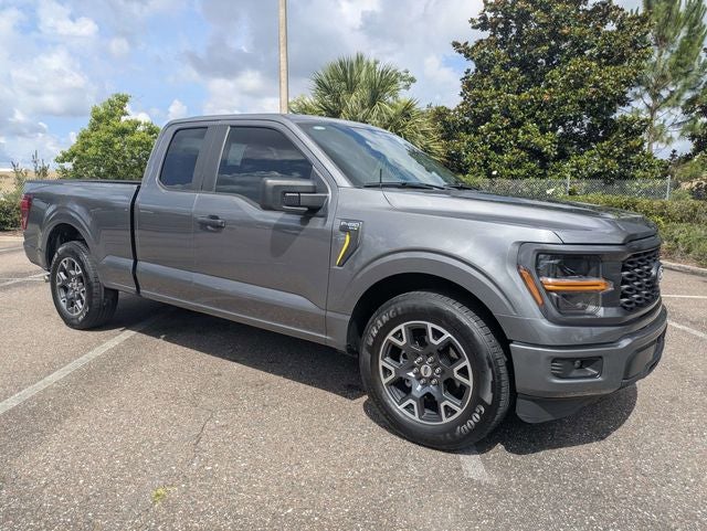 2024 Ford F-150 STX in Gray Metallic — front three-quarter view