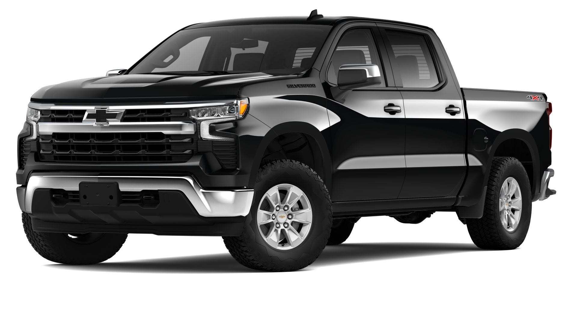 2024 Chevrolet Silverado 1500 LT in Black — front three-quarter view