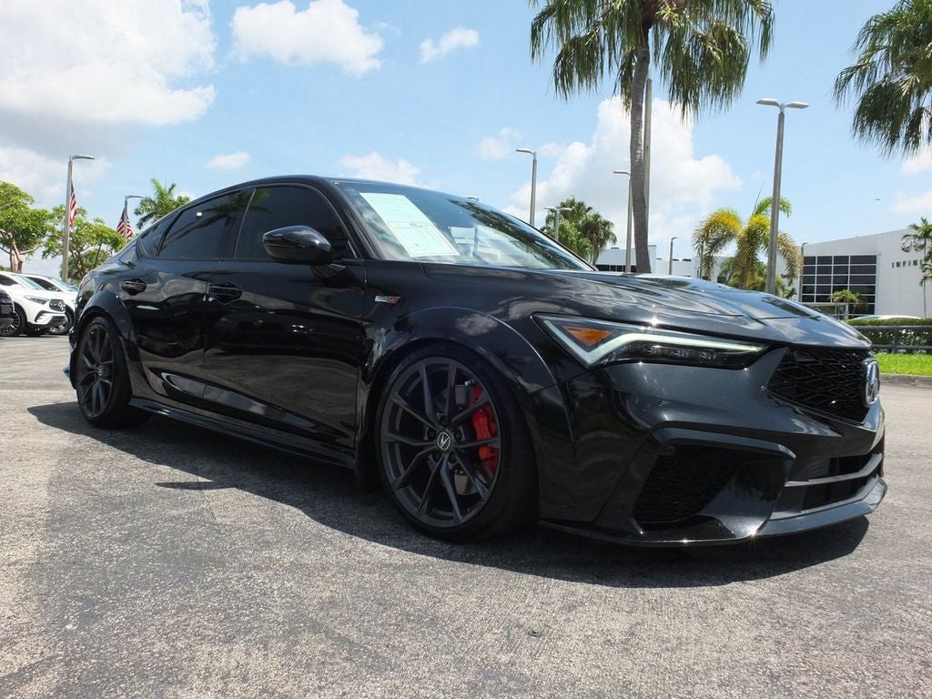 2025 Acura Integra Type S in Black — front three-quarter view