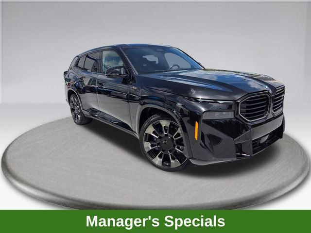 2023 BMW XM Base in Black Sapphire Metallic — front three-quarter view