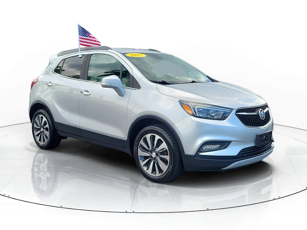 2017 Buick Encore Preferred II in Quicksilver Metallic — front three-quarter view
