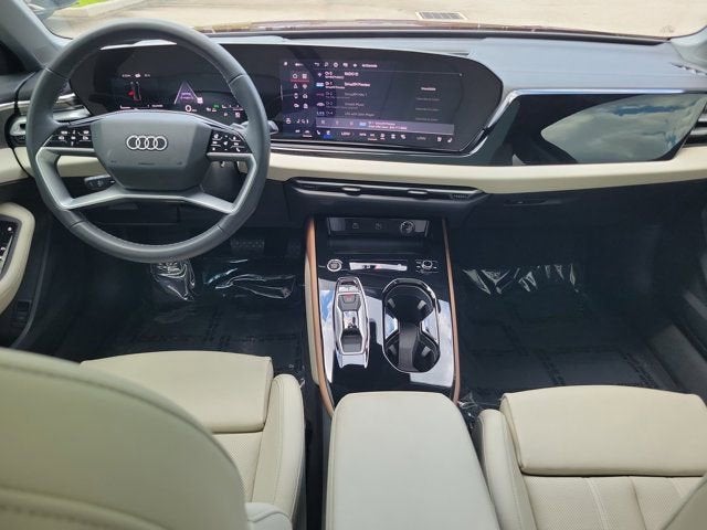 2025 Audi A5 2.0T Premium Plus in Grenadine Red Metallic — front three-quarter view