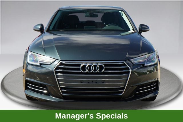 2017 Audi A4 2.0T ultra Premium in Gray Metallic — front three-quarter view