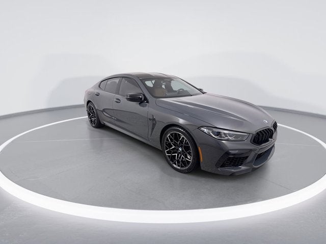2025 BMW M8 Competition in Dravit Grey Metallic — front three-quarter view